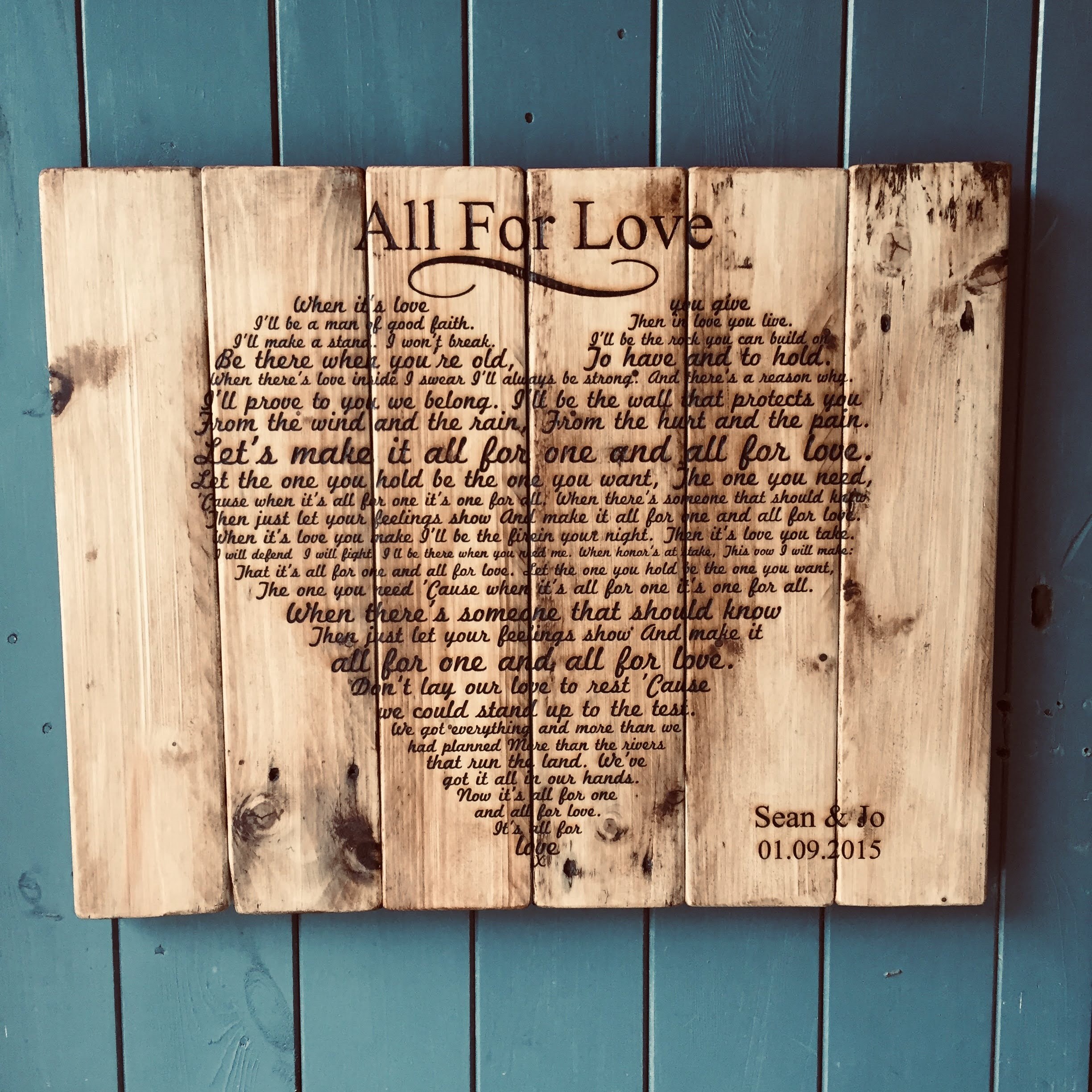 Custom Wooden Song Lyric Wall Art Personalised With Your Song Etsy UK