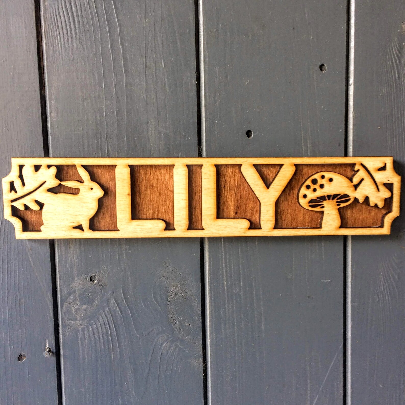 Personalised Wooden Name Plaque Plate Child's Bedroom Etsy UK