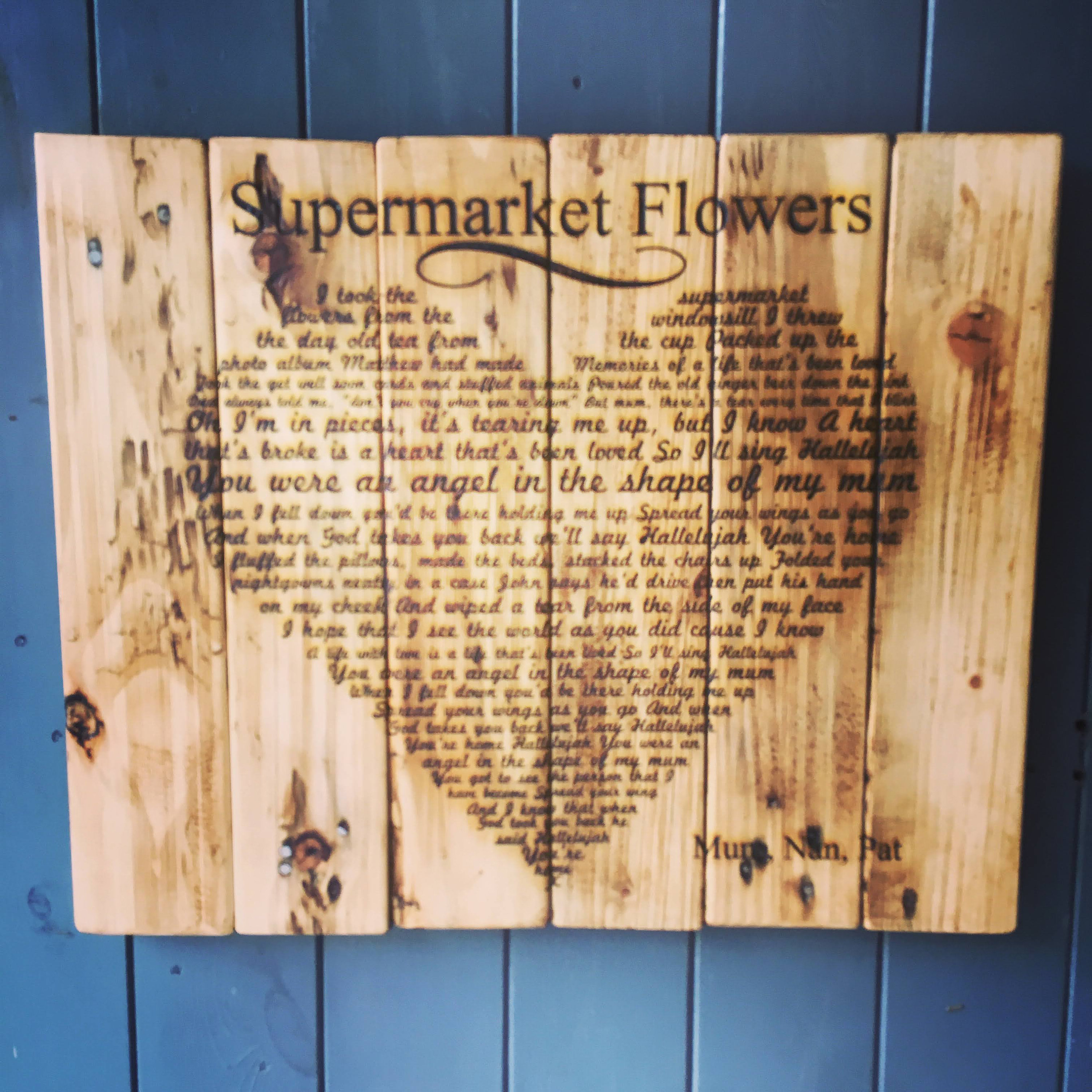 Custom Wooden Song Lyric Wall Art Personalised with Your Song Etsy