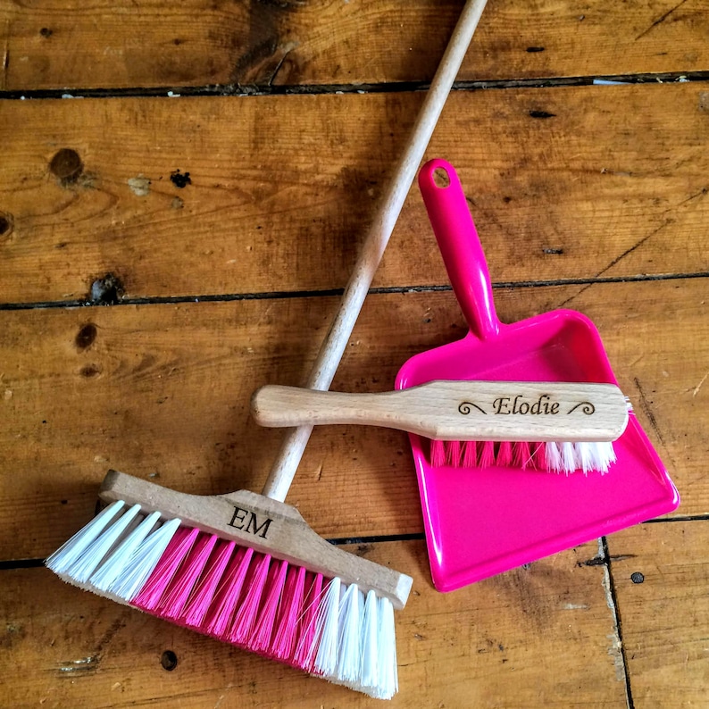 Personalised Toy Dustpan and Brush Set Child's Name Etsy
