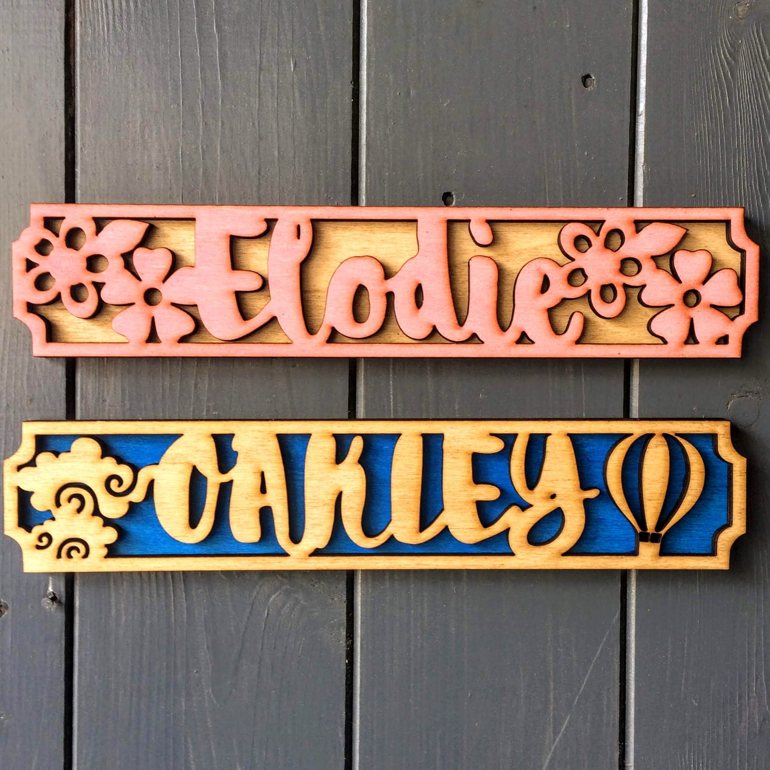 Personalised Wooden Name Plaque Plate Child's Bedroom Etsy UK