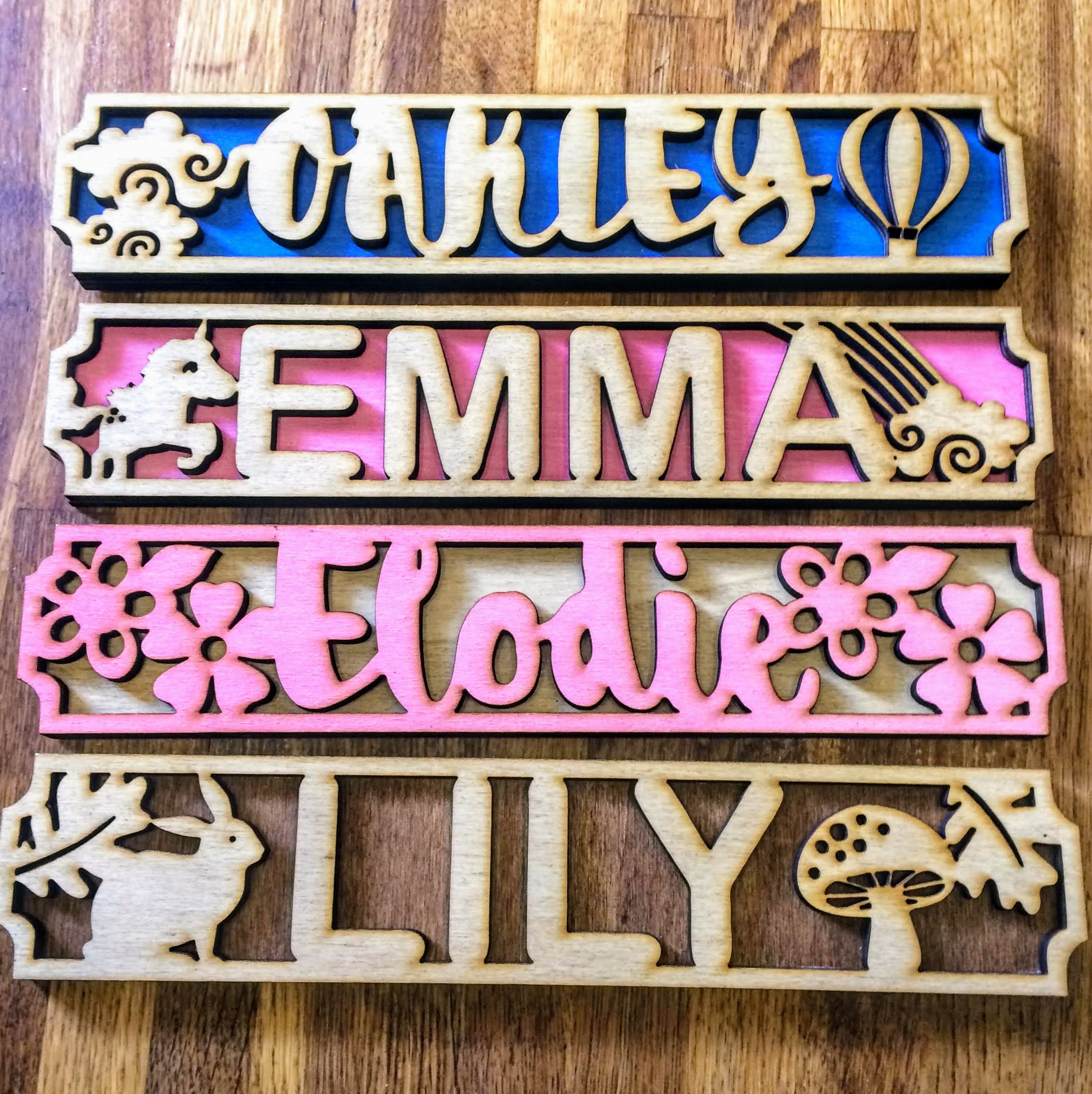 Personalised Wooden Name Plaque Plate Child's Bedroom Etsy UK