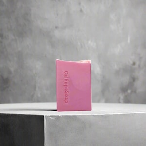 Pink Jasmine Soap with tusssah silk and kaolin, jasmine scented.