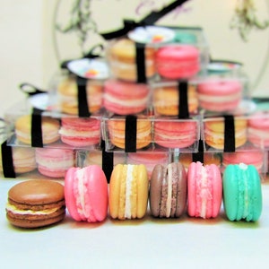 Macaron soap gift box, french macaron soap set of 4, cute gift, handmade 3D soap