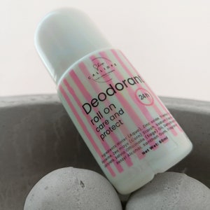 Desodorante roll on 24h, desodorante natural con aceite de Salvia Officinalis (Salvia)