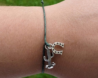 Horseshoe Bracelet, Cactus Bracelet, Western Stack Bracelet, Western Jewelry, Stay Wild Gift, Western Jewelry, Western Print, Equestrian