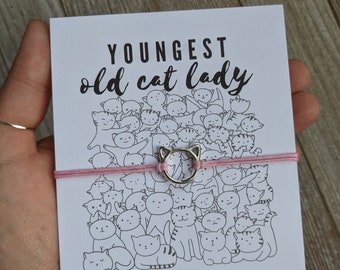Youngest Old Cat Lady, Gift For Cat Lover, Cat Lover Gift, Cat Personalized, Birthday Gift, Cat Mom, Gift for Her, Cat Lady Gifts, Funny Cat
