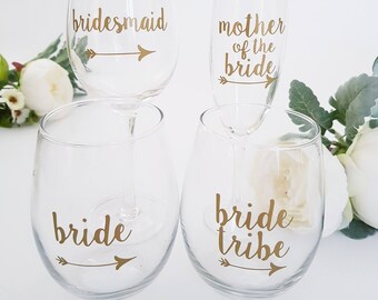 DIY Bridal Party Glass Decal sticker - Bride Tribe, Team Bride Hens Night decor