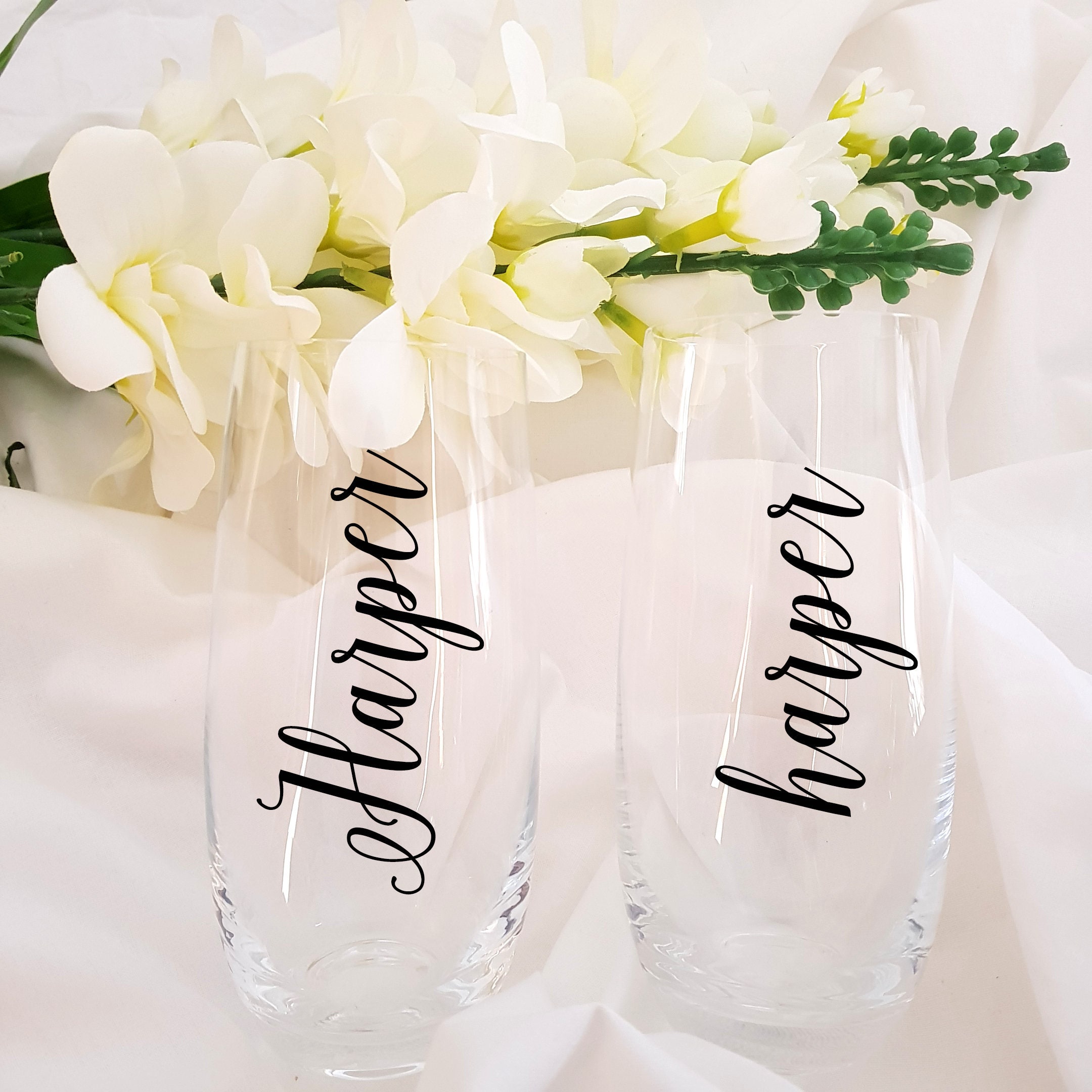 DIY Bridal Party Glass Decal sticker Personalized Glass Decals Stickers
