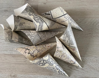 Map Confetti Cones (10)