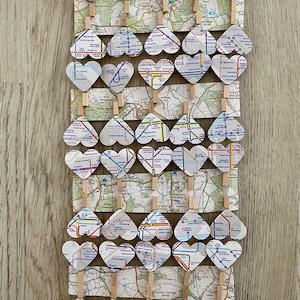 London Underground Map &quot;City Love&quot; Pegs