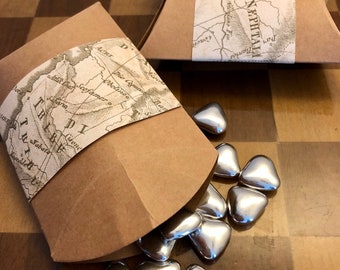 Map pillow boxes wedding/ stocking fillers x10