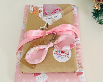 Christmas Romance Blind Date With a Book | Fabric Book Sleeve & Mystery Pre-Loved Book | Gift for Book Lovers | Christmas Reading Gift