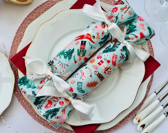 Nutcracker Fabric Reusable Christmas Cracker, Sustainable Table Decor