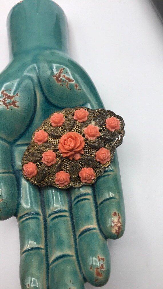 Pre World War 2 Rose Brooch Vintage