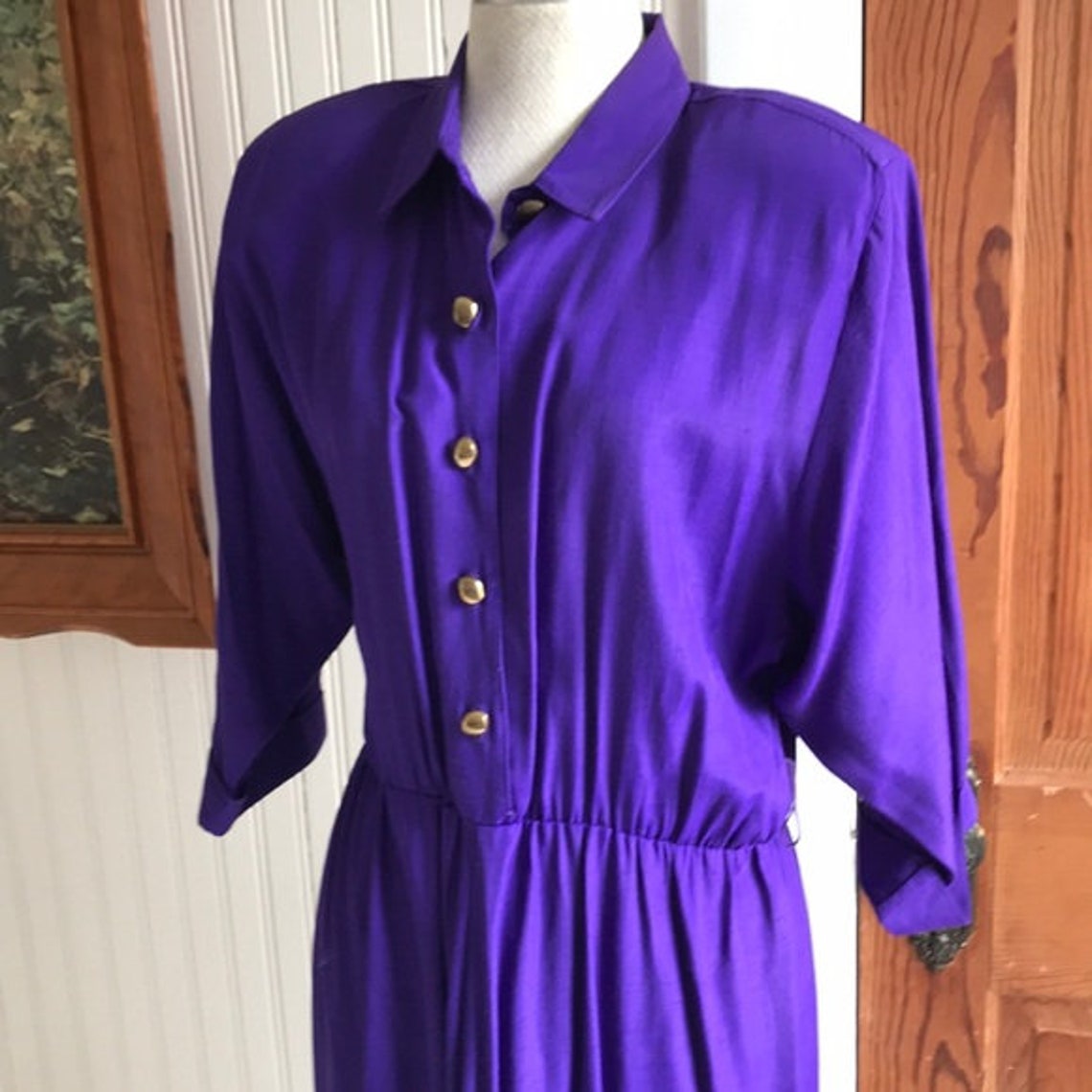 1980s 1990s Purple Business Dress Nina Piccalino 14 | Etsy
