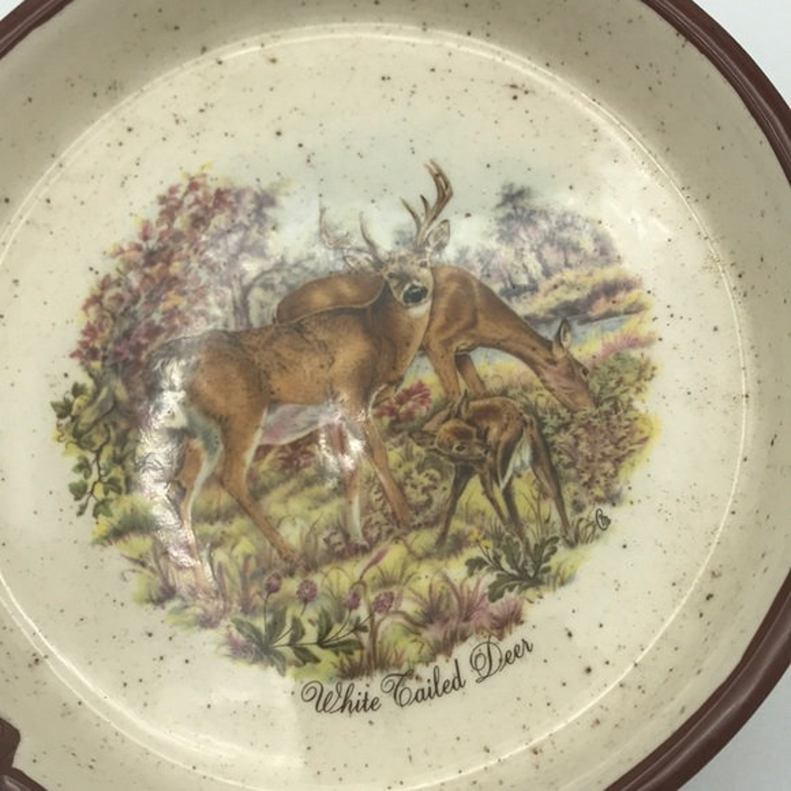White Tailed Deer Ashtray ceramic vintage retro hunting cabin Etsy