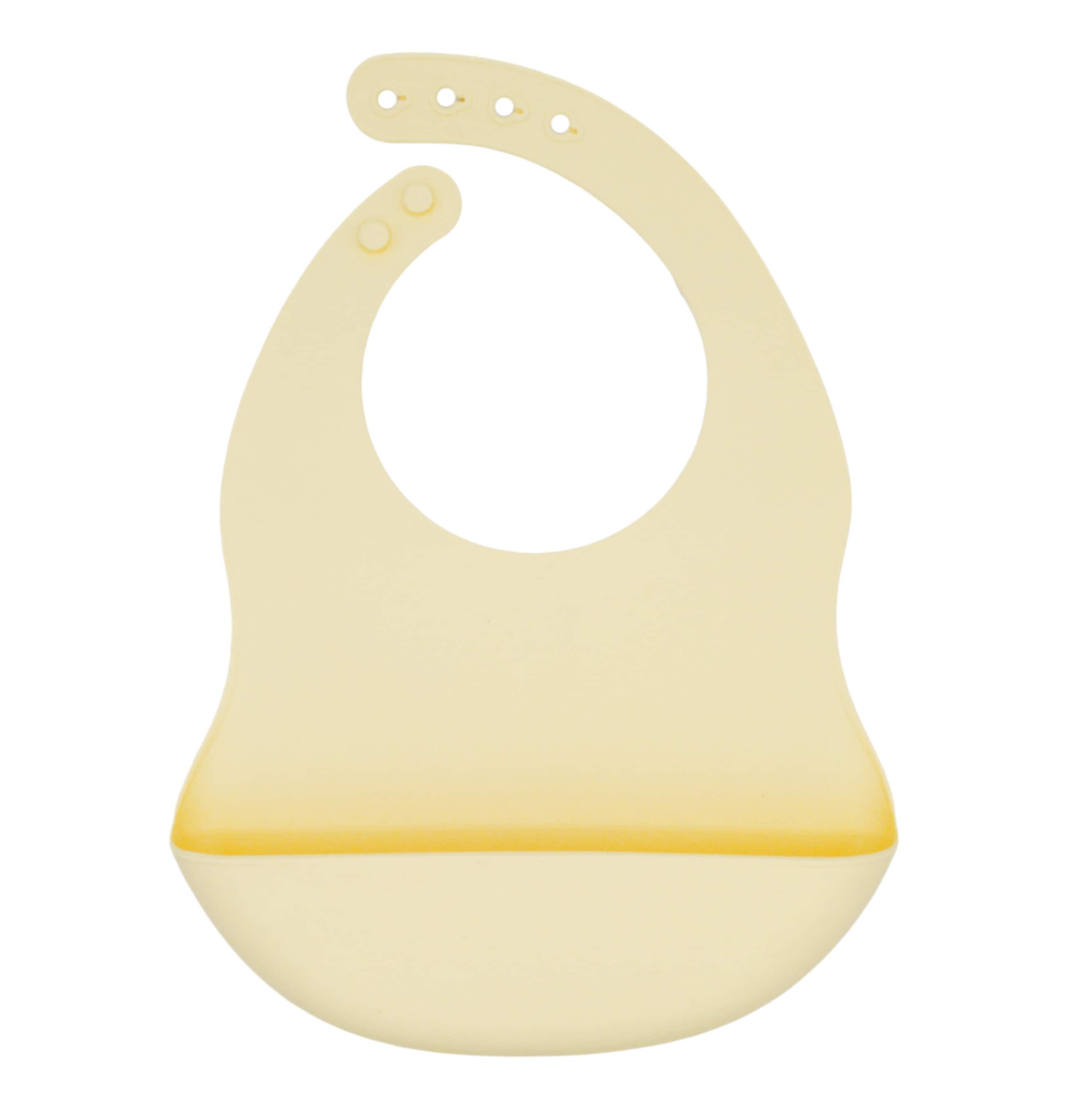 BabyO Silicone Weaning Bib With Food Catcher Pocket – Adjustable & Dishwasher Safe