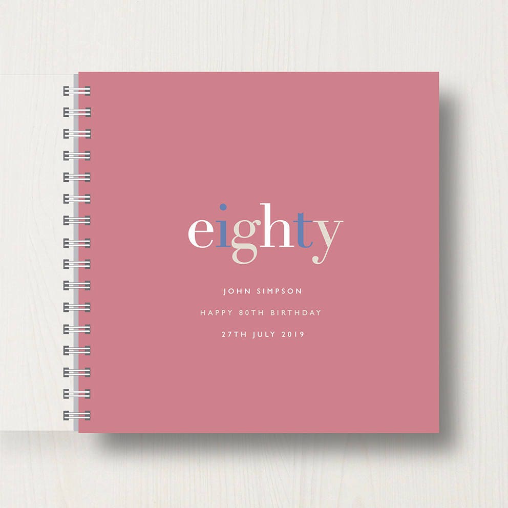 Personalised 80th Birthday Memory Book or Album - Etsy