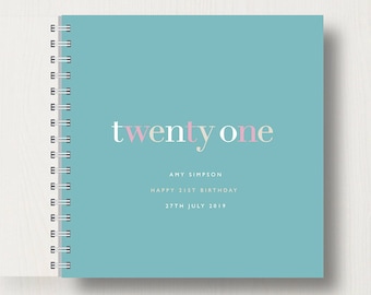 Personalised 21st Birthday Memories Book or Album