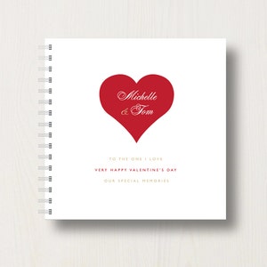 Gepersonaliseerd album met liefdeshart / valentijnsherinneringen