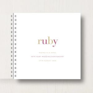 Livre ou album personnalisé de souvenirs du 40e anniversaire de Ruby