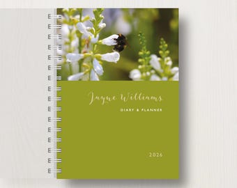 Agenda personalizada 2026 para amantes de la naturaleza (Abeja)