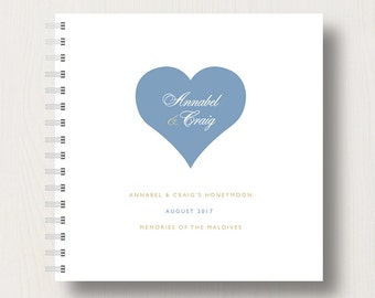 Personalised Honeymoon Heart Memory Book or Album