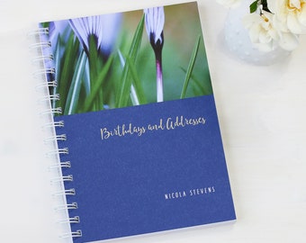Personalised Floral Birthday and Address Book