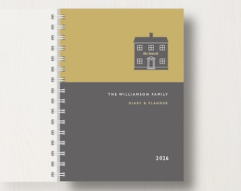Agenda personalizada de 2026 para casa e família