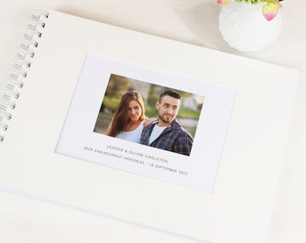Álbum o libro de recuerdos de compromiso personalizado: A4