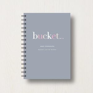 Personalisierte Bucket List Journal oder Notizbuch