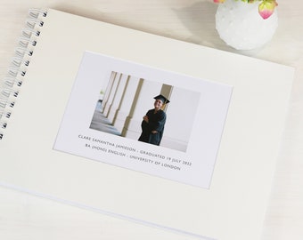 Álbum o libro de recuerdos de graduación personalizado: A4