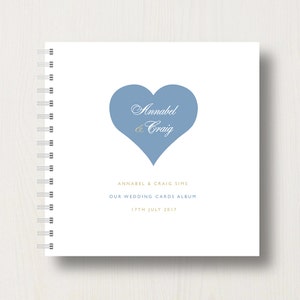 Gepersonaliseerde bruiloft hartkaarten boek of album