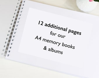 Additional 12 pages for our A4 Memory Books / Albums