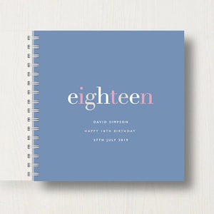 Personalised 18th Birthday Memories Book or Album