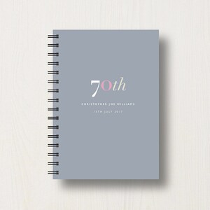 Personalised 70th Journal or Notebook