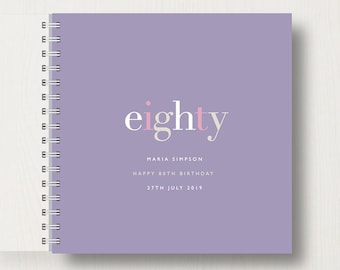 Personalised 80th Birthday Memory Book or Album - Etsy