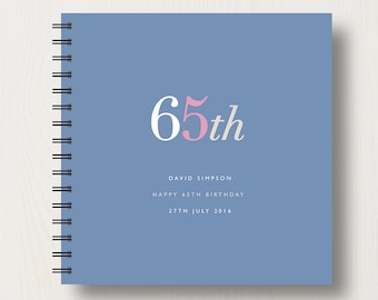 Personalised 65th Birthday Memories Book or Album