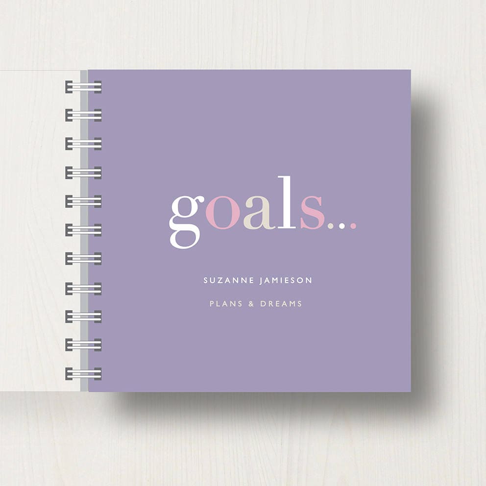 Personalised 'Goals' Bucket List Small Notebook