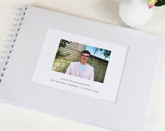Álbum o libro de recuerdos de cumpleaños personalizado: A4