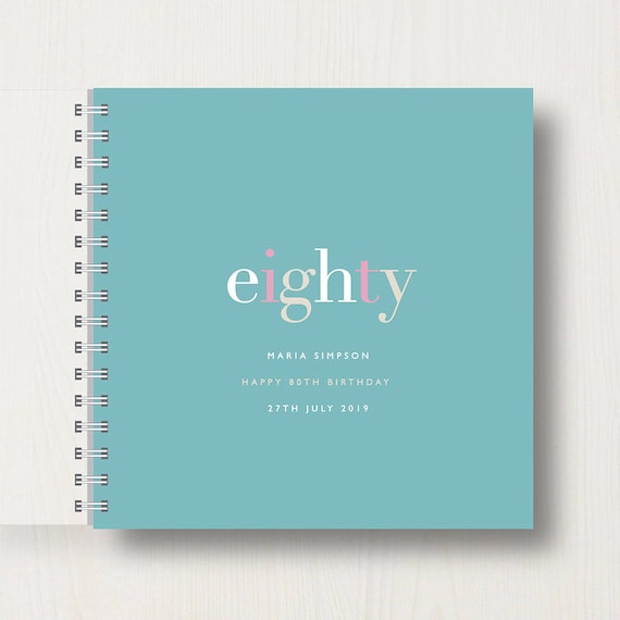 Personalised 80th Birthday Memory Book or Album - Etsy