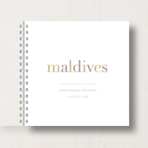 Personalised Honeymoon Destination Memory Book