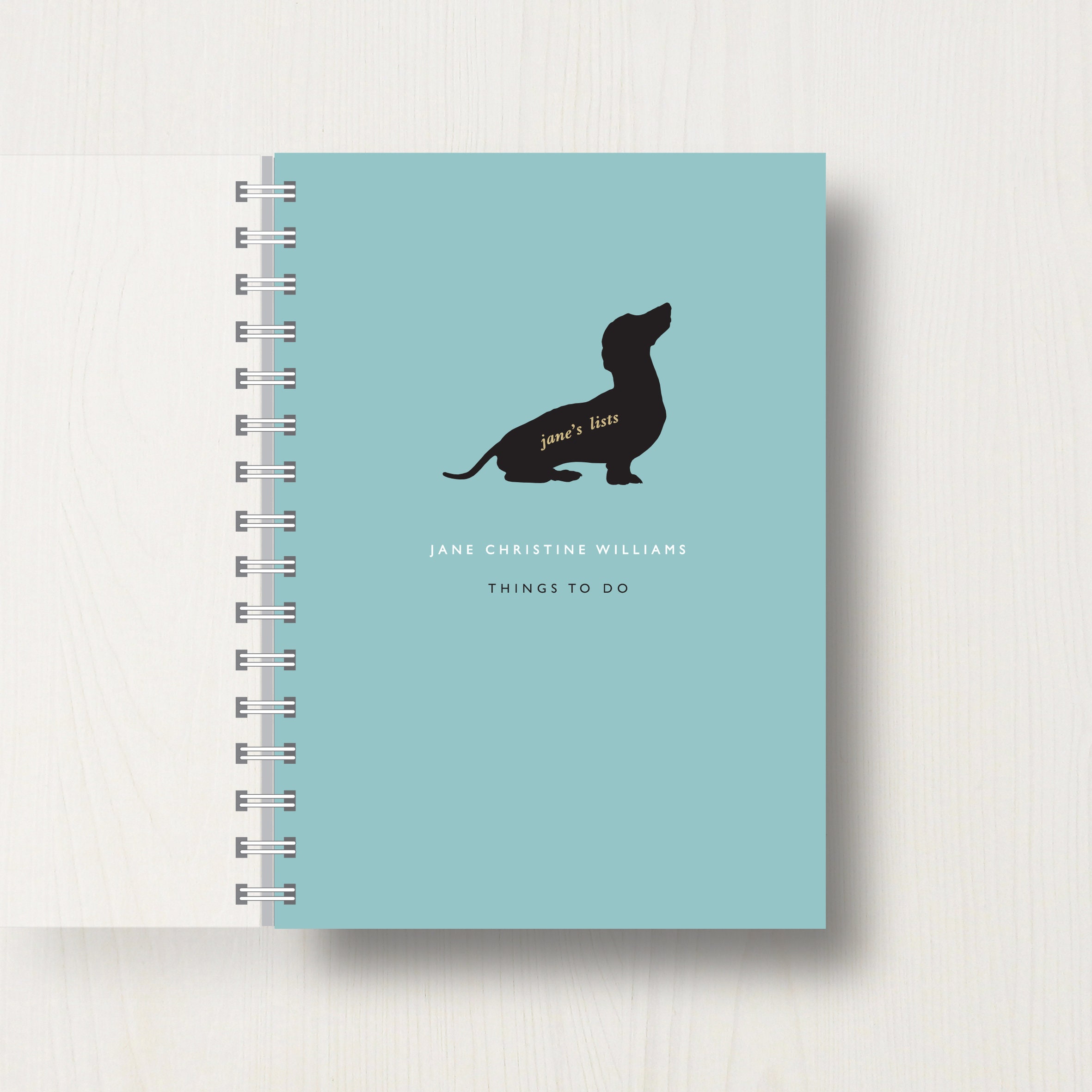 Personalised Dachshund Lovers Journal Or Notebook