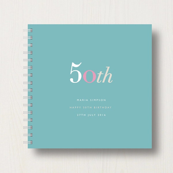 Livre ou album personnalisé de souvenirs du 50e anniversaire