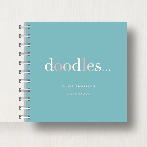 Personalised 'Doodles' Small Sketchbook