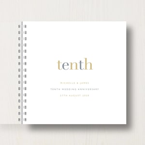 Livre ou album personnalisé de souvenirs de 10e anniversaire de mariage