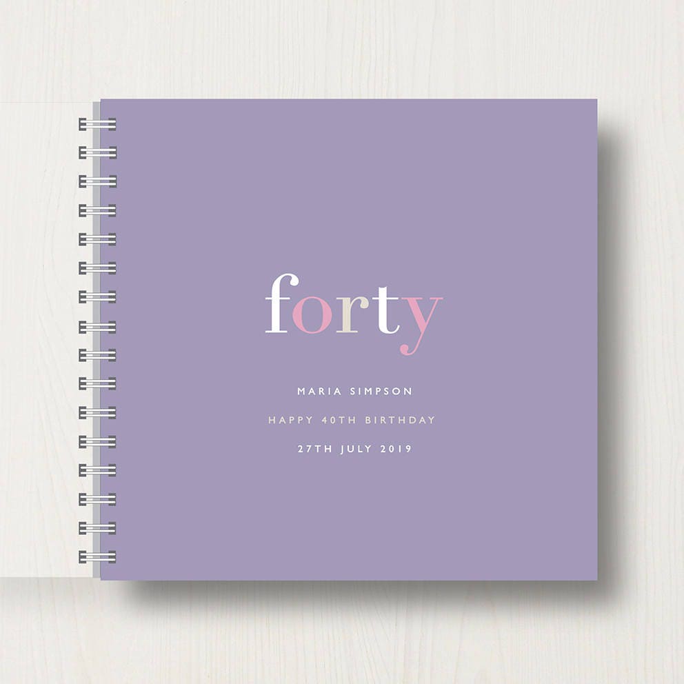 Personalised 40th Birthday Memory Book or Album - Etsy