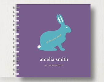 Personalised Kid's Rabbit Scrapbook or Memory Book