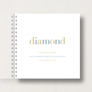 Livre ou album personnalisé de souvenirs du 60e anniversaire de diamant